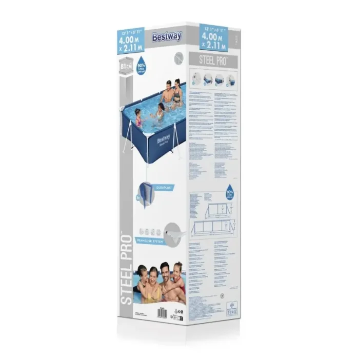 Piscine Bestway rectangle Steel Pro 400 x 211 x 81 cm