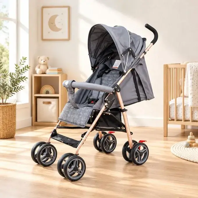 Poussette Bébé Pratique Poussette Bébé Pliable – Pratique, Légère & Robuste – Image 1
